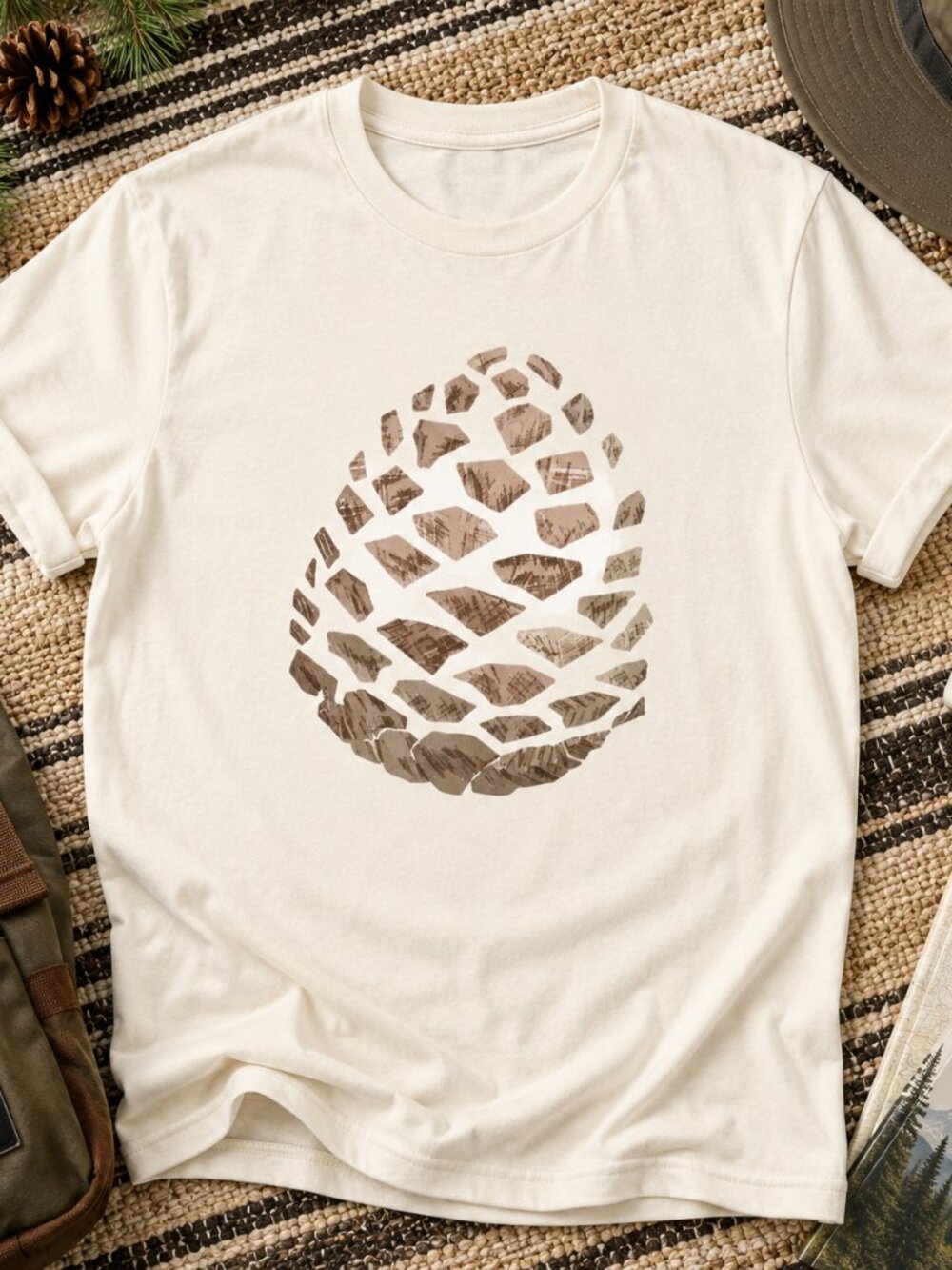 Men's Graphic Tee | Pinecone T-Shirt | Nature Tree Shirt | Forest Inspired Tee